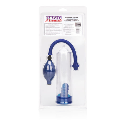 Basic Essentials Penis Pump with Soft Ribbed Latex Sleeve PUMPS