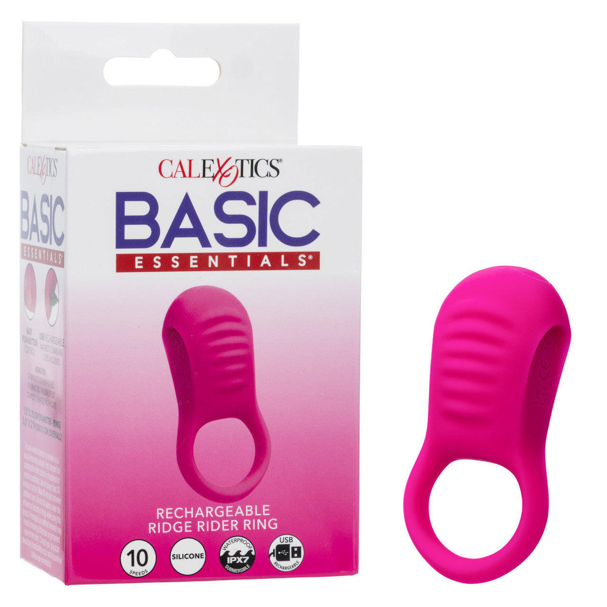 Basic Essentials Ridge Rider Stimulating Ring Pink > Sex Toys > Couples Toys