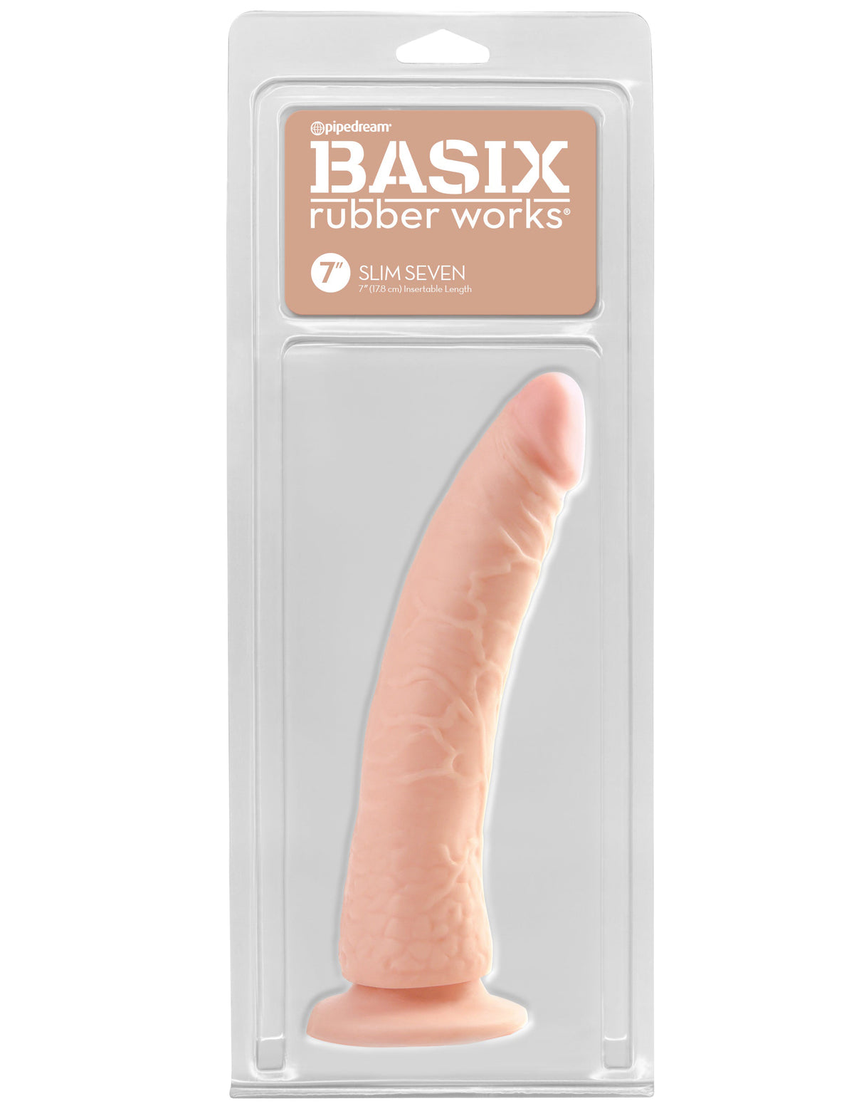 Basix Rubber Works Slim 7 Flesh 17.8 cm Dong > Dildos > Slim Dildos