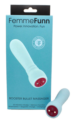 Femme Funn Booster Bullet Vibrator Light Blue With 20 Modes BULLETS