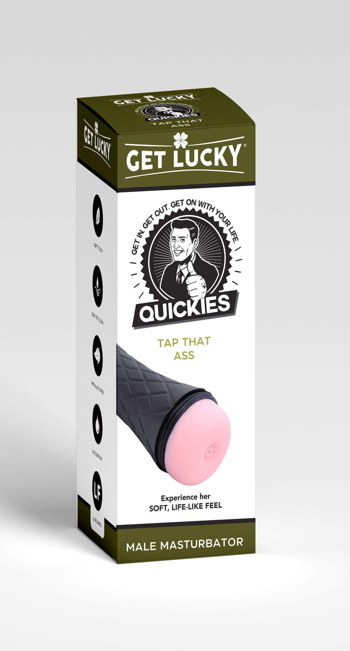 Quickies Tap That Ass – Ultra-Soft Realistic Masturbator with Adjustable Suction > Sex Toys For Men > Masturbators > Manual