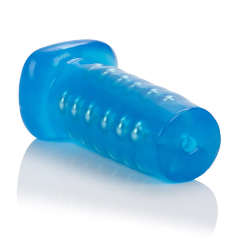 Beaded Masturbator with Silver Stroker Beads for Extra Stimulation Strokers - Manual