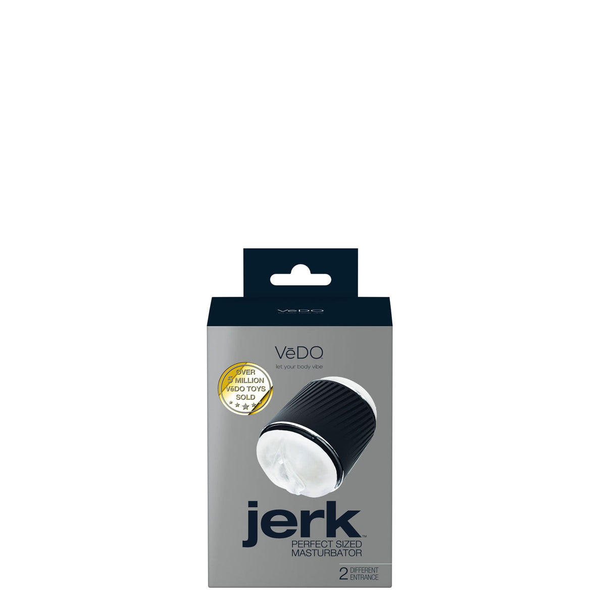 Jerk Perfect Sized Clear Masturbator with Anti Slip Grip Strokers - Manual