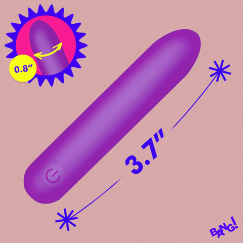 Bang Tapered Flexible Silicone Bullet Vibrator Purple BULLETS