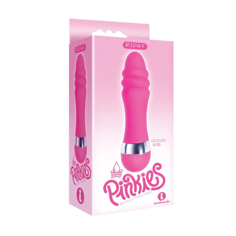 The 9's Pinkies Ridgy 11.4 Centimeter 4.5 Inch Vibrator Pink > Vibrators > Mini Vibrators