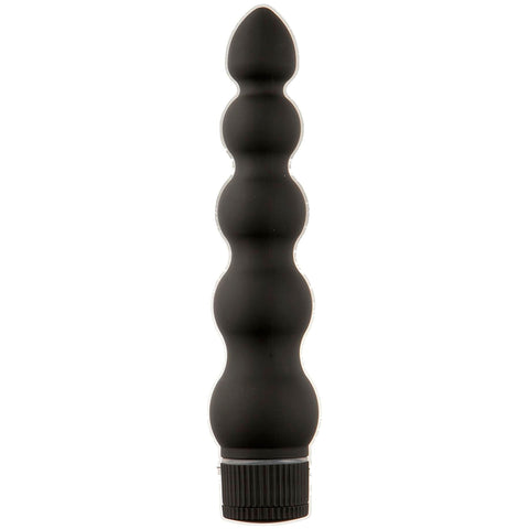 Black Magic Ribbed 7 Inch Vibrator for G-Spot and Clitoral Use ANAL TOYS