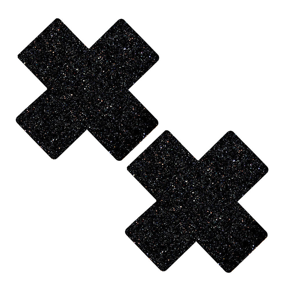 Black Malice Glitter X Factor Nipztix Glitter Pasties Apparel > Clothes > Pasties Main image