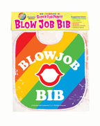 Blow Job Bib Rainbow Striped Party Accessory - Waterproof Vinyl Bib > Novelties > Bachelor & Bachelorette Items