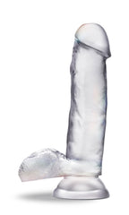 Blush B Yours Diamond Gleam Clear Realistic 5.5" Insertable Dildo with Suction Base > Dildos > Slim Dildos