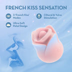 Blush Collection Kissing Rose Pink Clitoral Vibrator with Modes > Sex Toys For Ladies > Rose Stimulators
