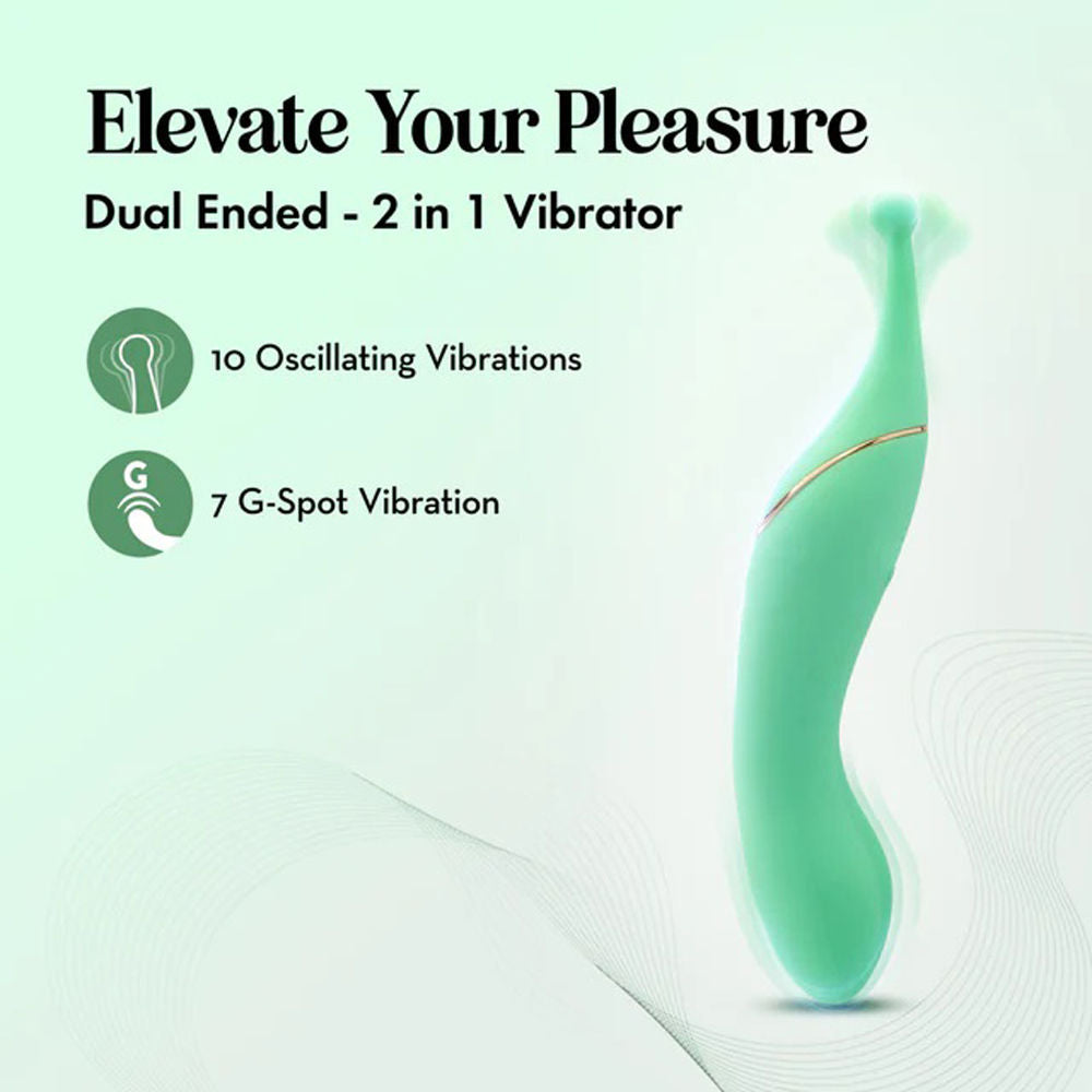Blush Collection Stella Dual Ended Green Adult Intimacy Wand Vibrators - G Spot