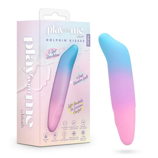 Blush Dolphin Kisses Petite Vibrator with 10 Vibration Modes > Vibrators > Mini Vibrators
