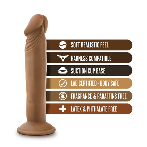 Blush Dr Skin Small 6 Inch Suction Cup Dildo Mocha Color Dongs Realistic
