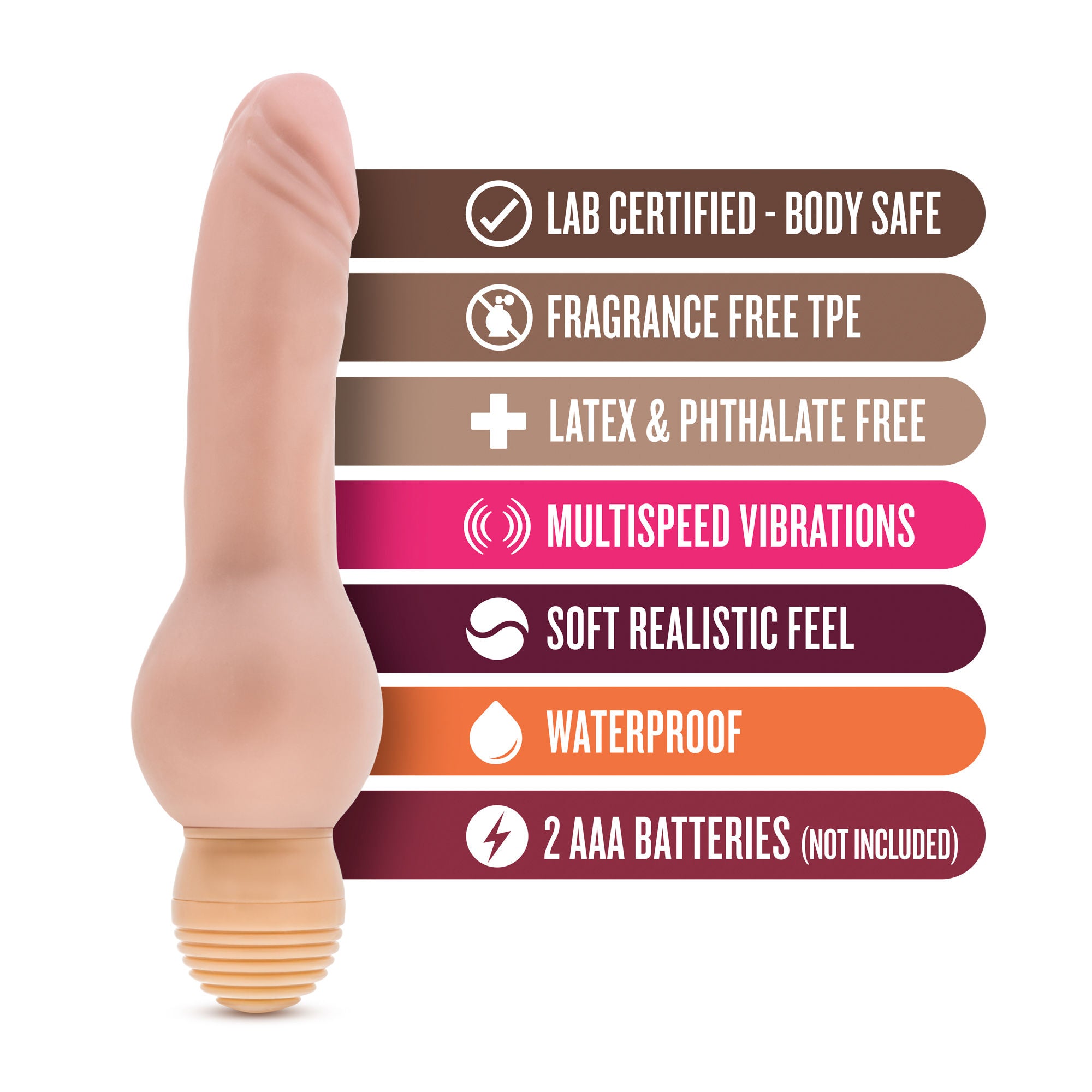 Blush Mr Right Now Mini Realistic Vibrator Waterproof Vanilla Secondary image