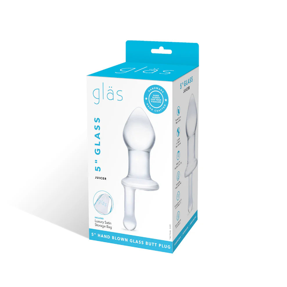 Glas 5 Inch Juicer – Handmade Fracture-Resistant Hypoallergenic Glass Dildo > Glass > Toys