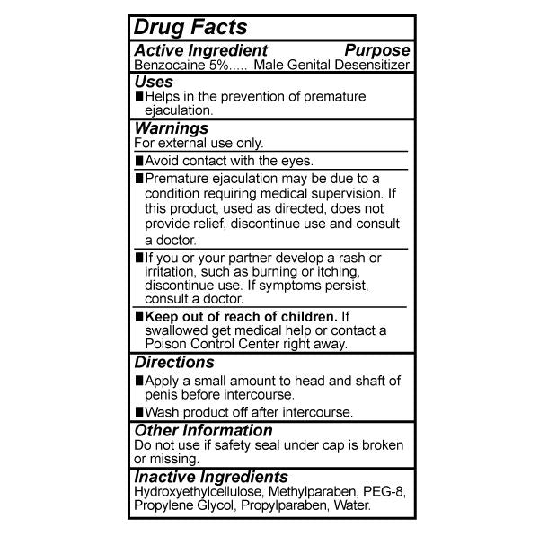 Body Action Stay Hard Water-Based Lubricant for Men 2 oz ENHANCERS