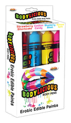 Bodylicious Edible Body Paint Pens 4-Pack Assorted Flavors > Novelties > Candy & Edible Items