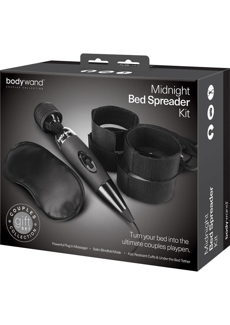Bodywand Midnight Bed Spreader With Satin Restraint Cuffs Set > Bondage Gear > Bed Restraints