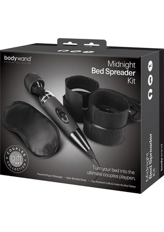 Bodywand Midnight Bed Spreader With Satin Restraint Cuffs Set > Bondage Gear > Bed Restraints