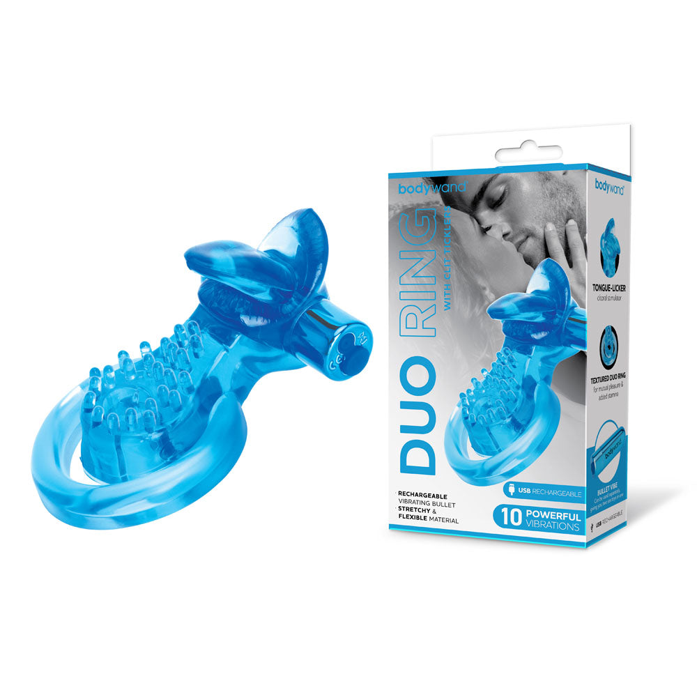 Bodywand Duo Ring with Clit Tickler > Cock Ring > Vibrating
