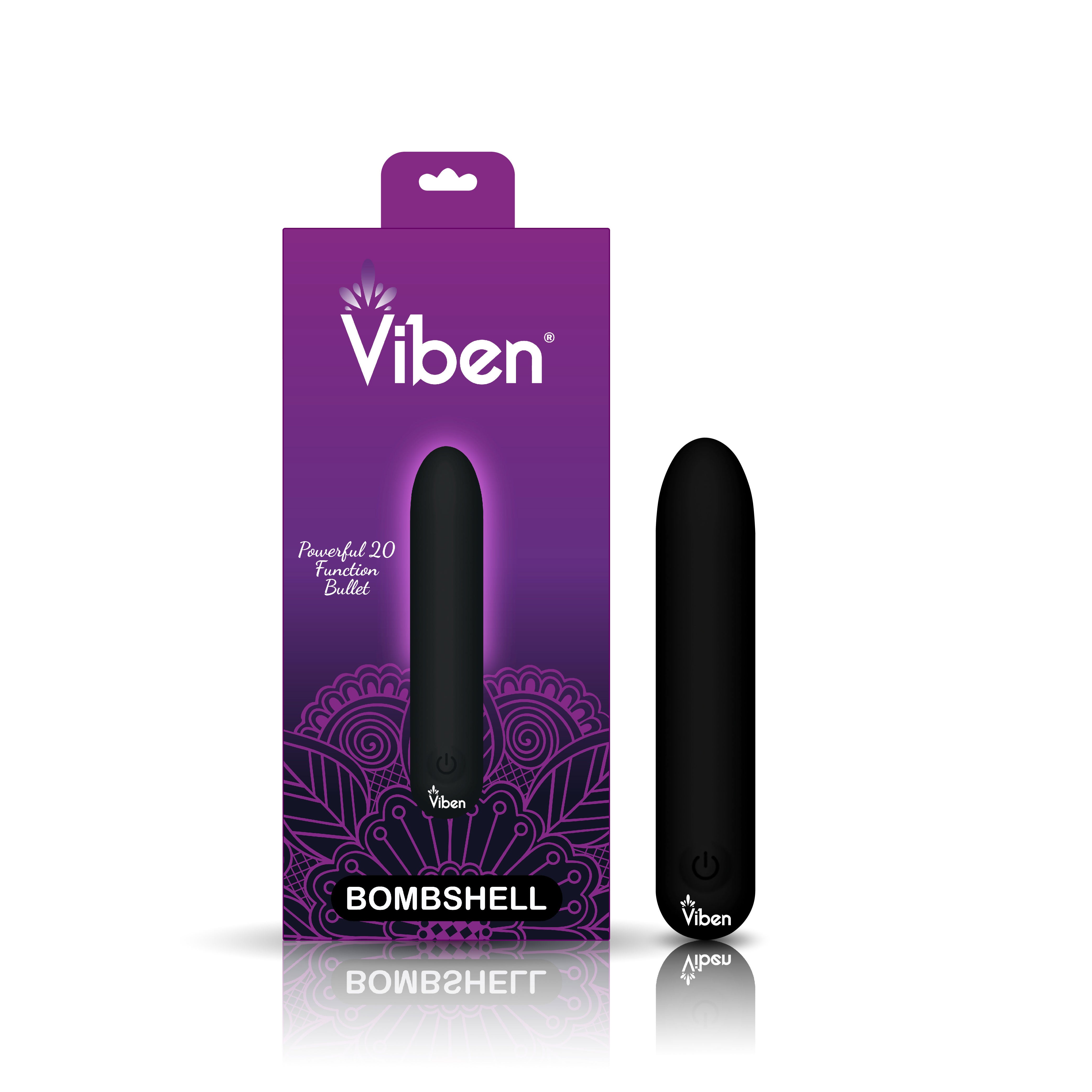 Bombshell Flexible Bullet Vibrator Black Silicone Rechargeable BULLETS