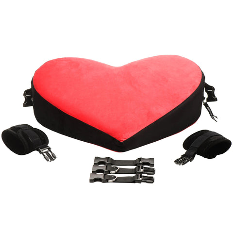 Bondage Love Heart Shaped Positionary Pillow Black Red Sex Positioners