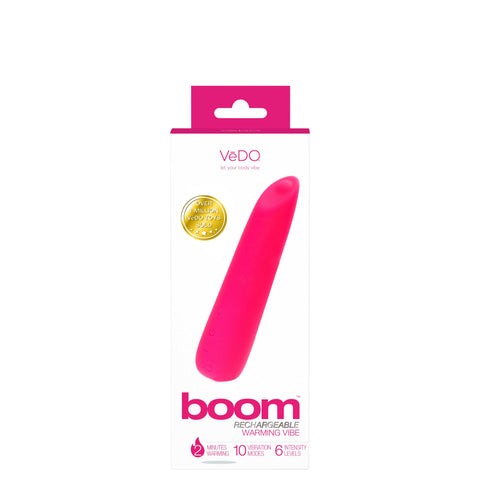 Boom Rechargeable Warming Vibrator with 10 Functions Foxy Pink Vibrators