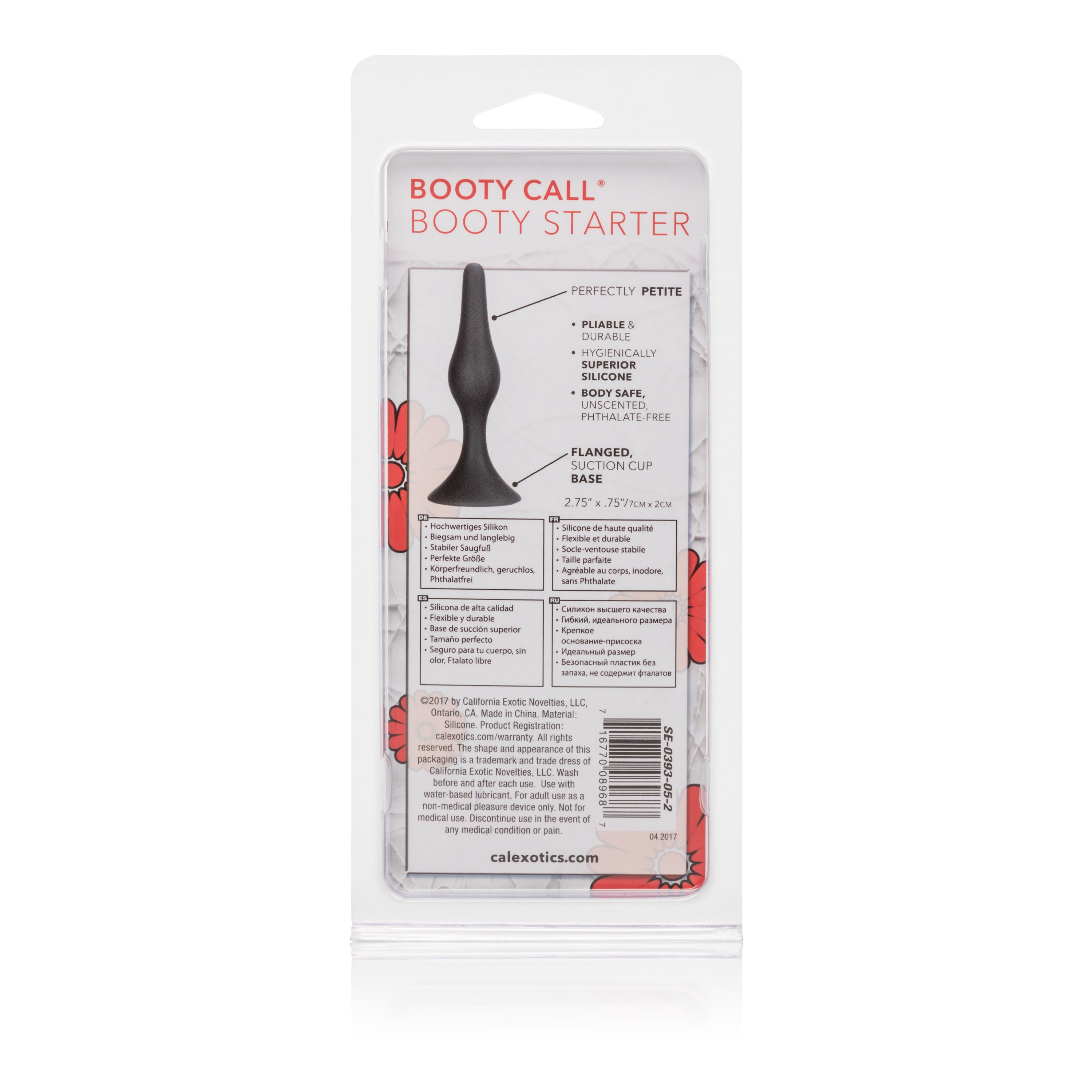 Booty Call Booty Starter Petite Silicone Anal Toy Black Butt Plugs