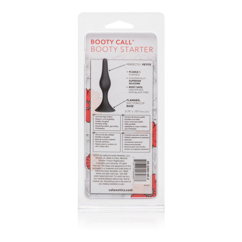 Booty Call Booty Starter Petite Silicone Anal Toy Black Butt Plugs