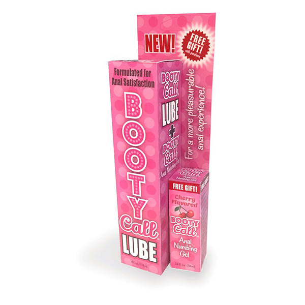 Booty Call Lube Duo (Cherry) – Anal Lubricant and Numbing Gel Set 118ml > Lube > Flavoured