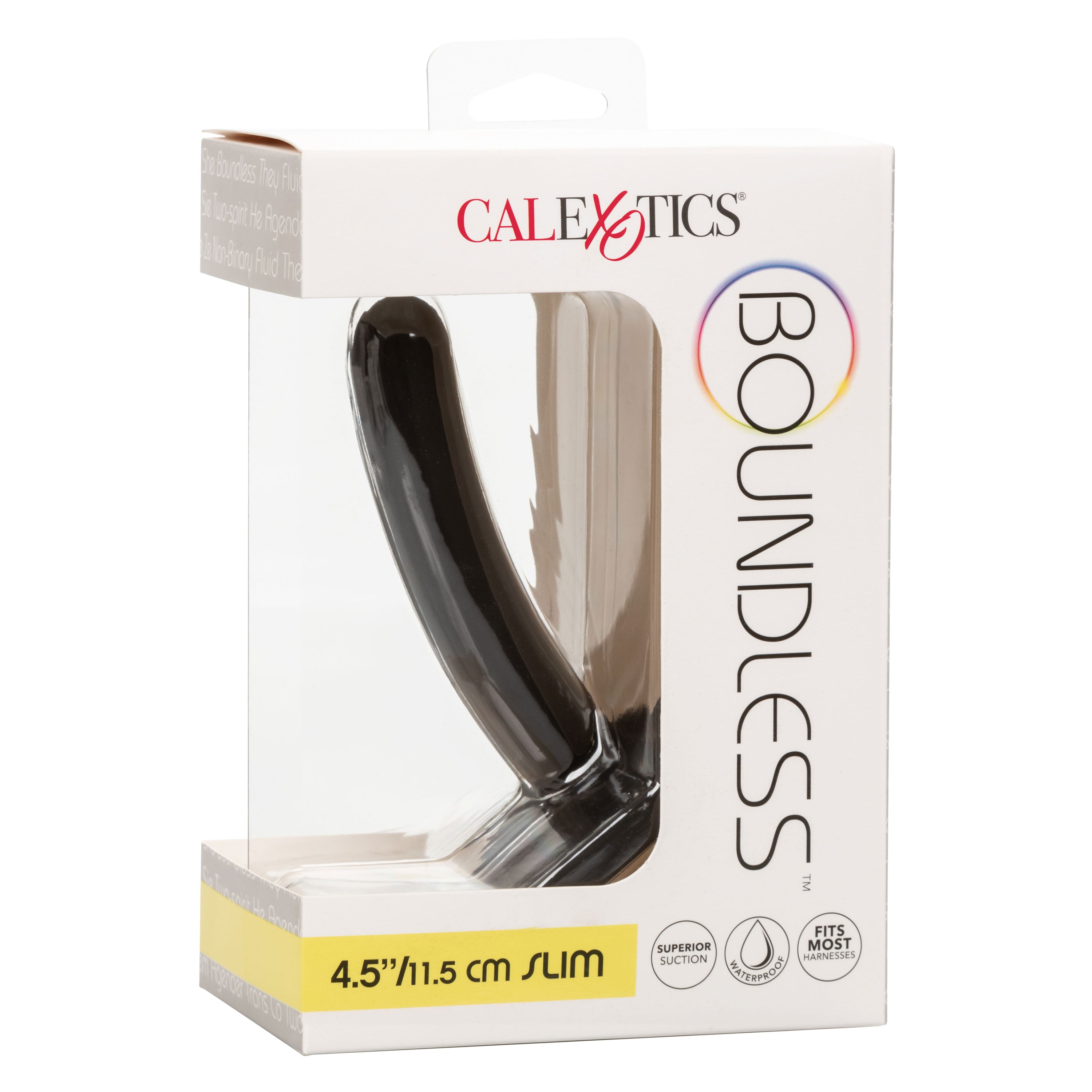 Boundless 4.5"/11.5cm Slim Probe in Black with Suction Cup Base Dongs Neutral