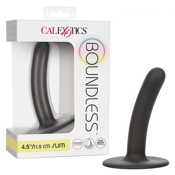 Boundless 4.5"/11.5cm Slim Probe in Black with Suction Cup Base > Dildos > Neutral Dildos Main image