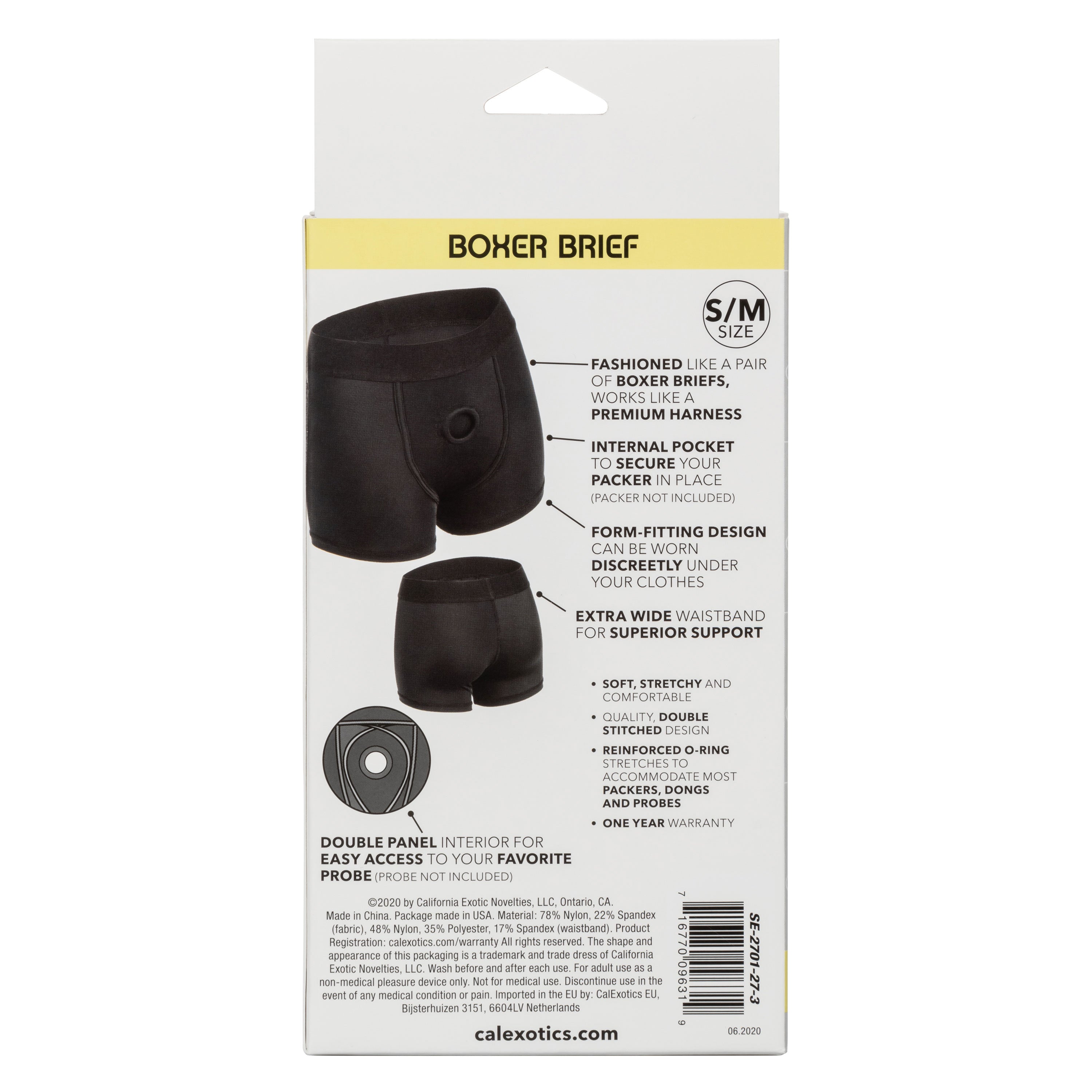 Boundless Boxer Brief Harness Small Medium Harnesses & Strap-Ons