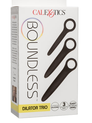 Boundless Dilator Trio Black Silicone Set with Three Graduated Sizes and Easy Finger Loop Dilators