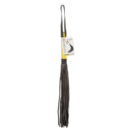 Boundless Flogger Vegan Leather BDSM Hand Whip with Textured Handle and Black Tassels Whips & Paddles