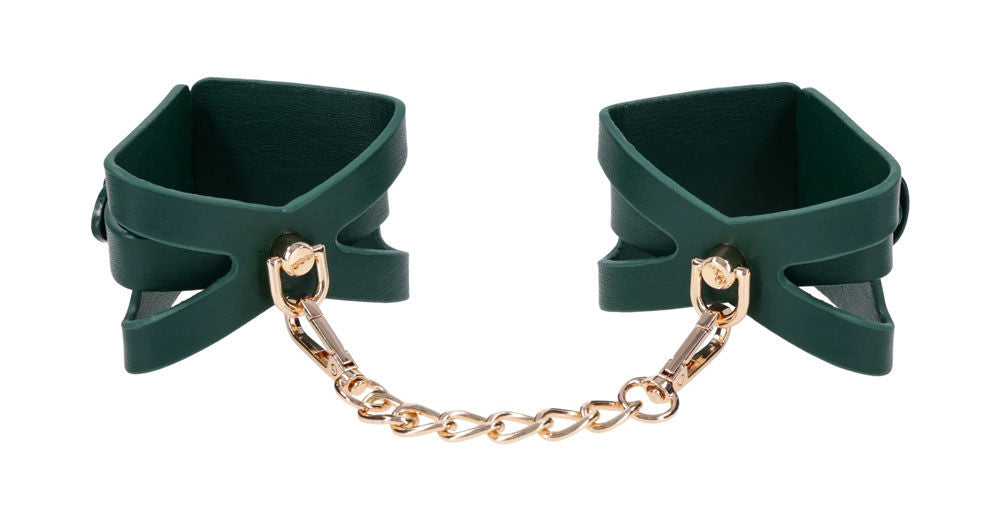 Indica Cutout Cuffs (Green) – Luxury Collar > Bondage Gear > Collars