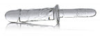 Brutus Clear Glass Dildo with Textured Handle > Glass > Dildos