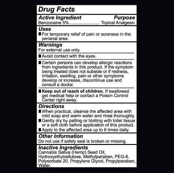 Butt Eze Anal Desensitizer Gel with Hemp 2 Fl Oz Pump Bottle Anal Lubricant