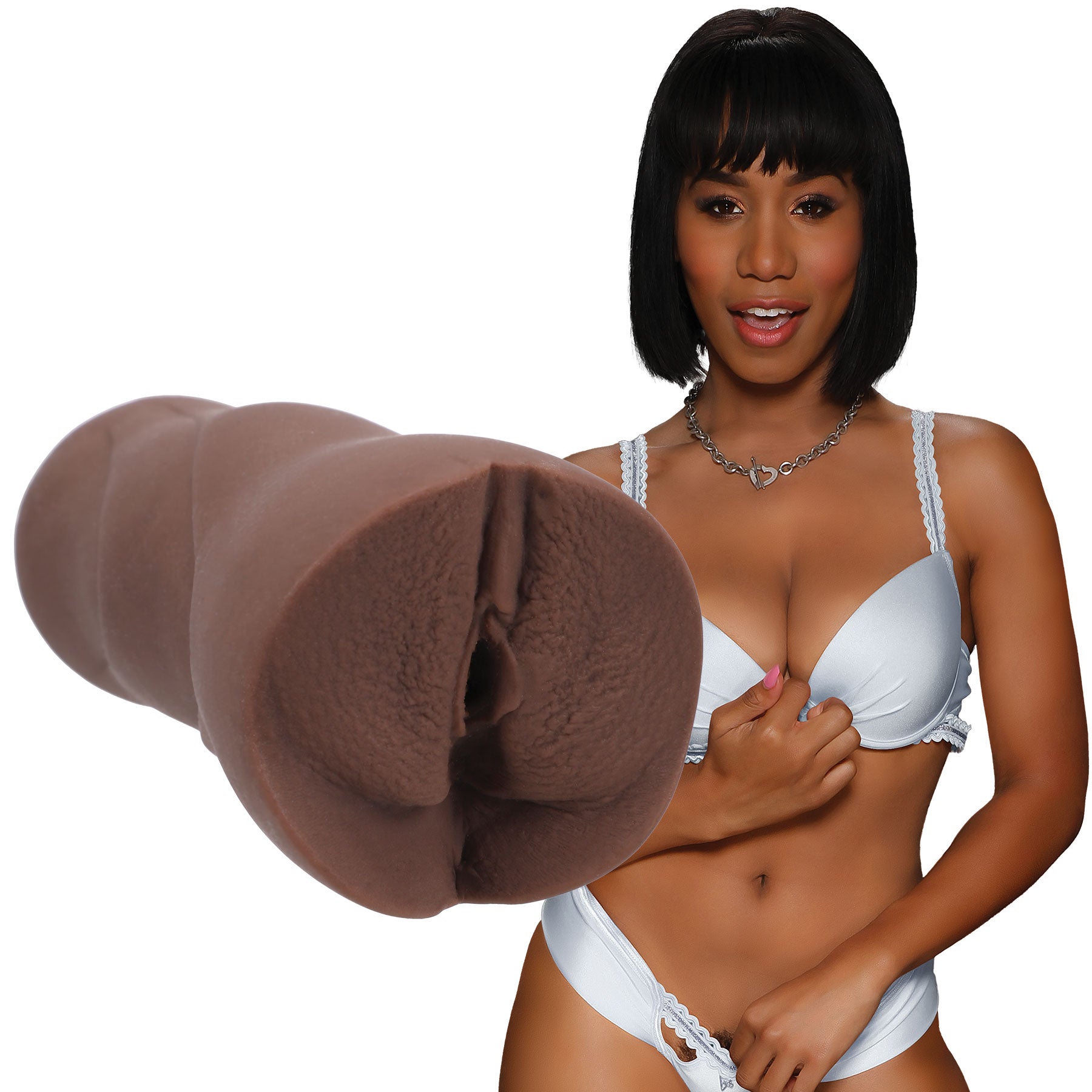 Signature Strokers Jenna Foxx Ultraskyn Pocket Pussy Handheld Size Phthalate Free Strokers - Celebrity