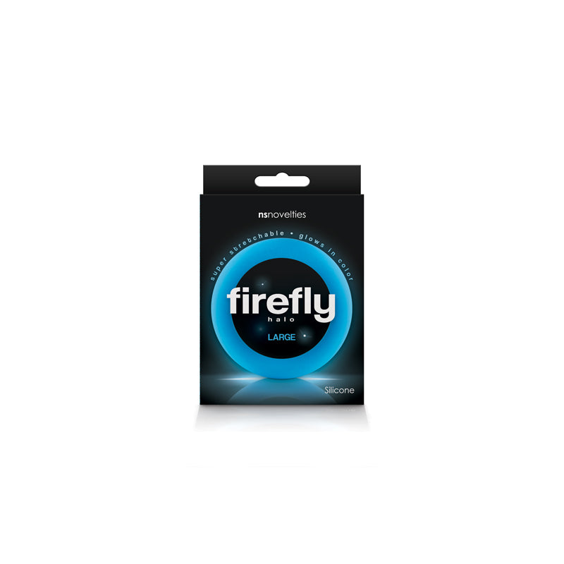 Firefly Halo - Glow In Dark 60 mm Cock Ring - Blue > Cock Ring > Single