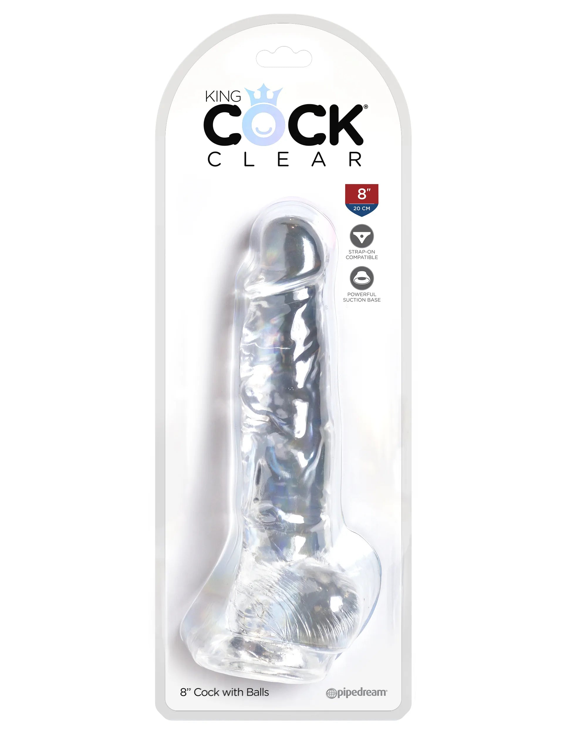 King Cock Clear 8 Inch Cock With Balls – Realistic Dildo Clear > Dildos > Realistic Dildos