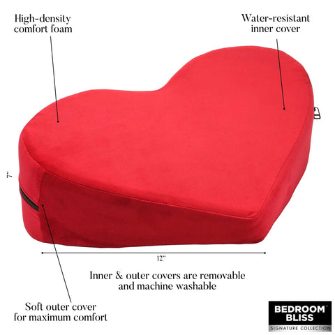Love Pillow Red Heart Shape Positionary Pillow for Intimacy Sex Positioners