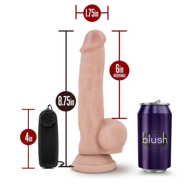 Dr Skin 8.75 Inch Curved Vibrating Dildo with Suction Cup > Realistic Dildos and Vibes > Realistic Vibrators