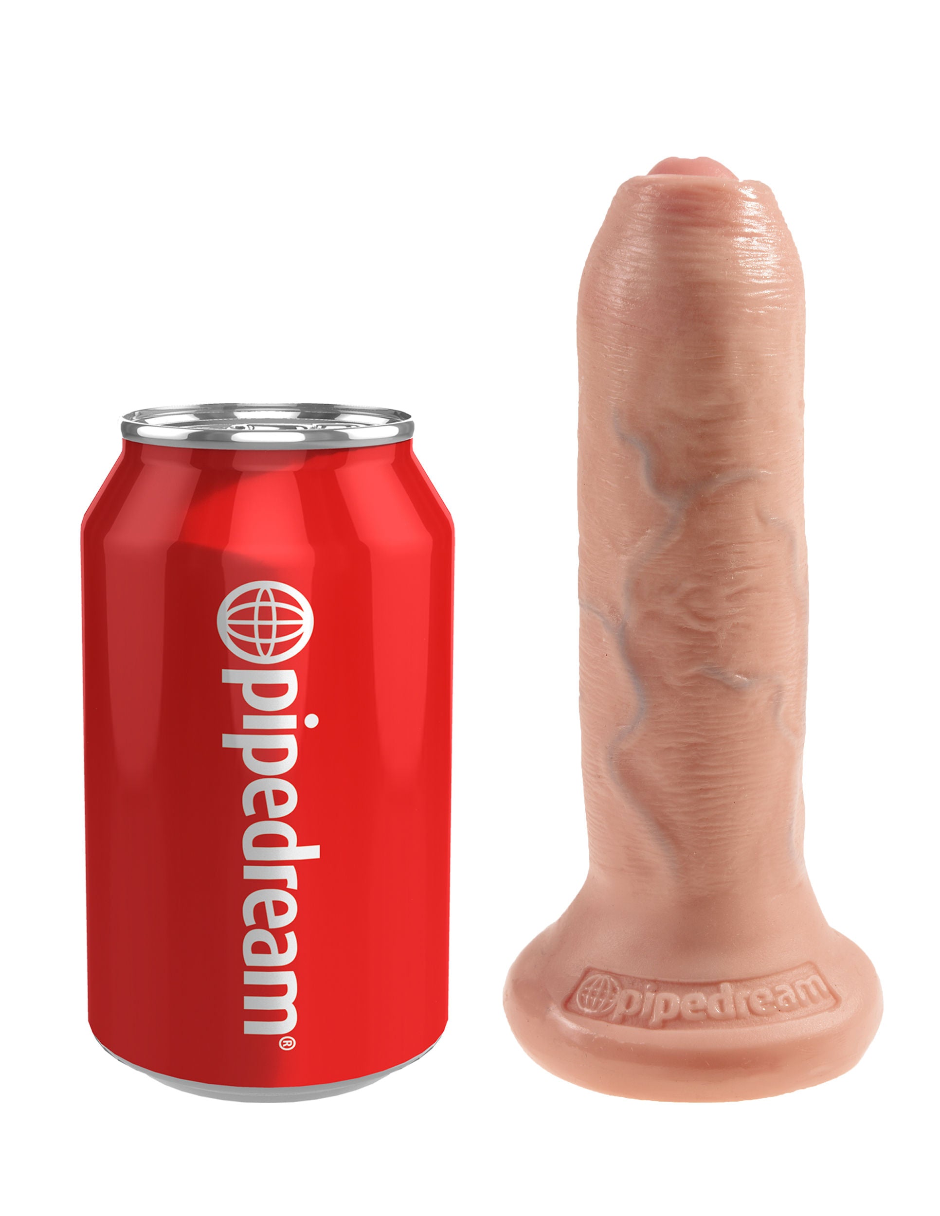 King Cock 6 Inch Uncut Realistic Dildo with Movable Foreskin Dildos & Dongs