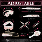Pink Kitty Vegan Leather Bondage Set with Gold Rivet Details > Bondage Gear > Restraints
