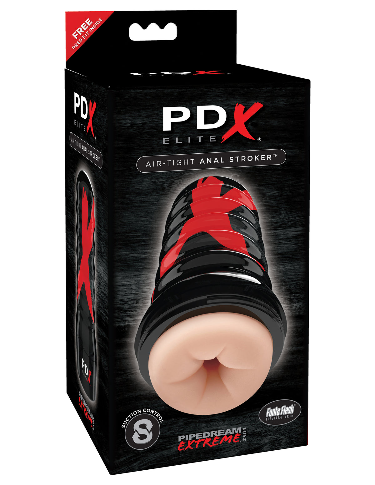 Pdx Elite Air-Tight Anal Stroker in Black > Sex Toys For Men > Masturbators > Manual