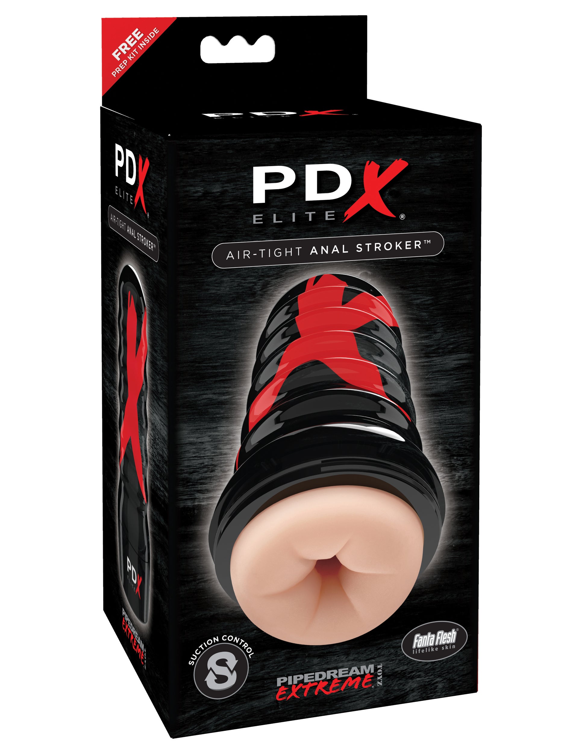 Pdx Elite Air-Tight Anal Stroker in Black > Sex Toys For Men > Masturbators > Manual