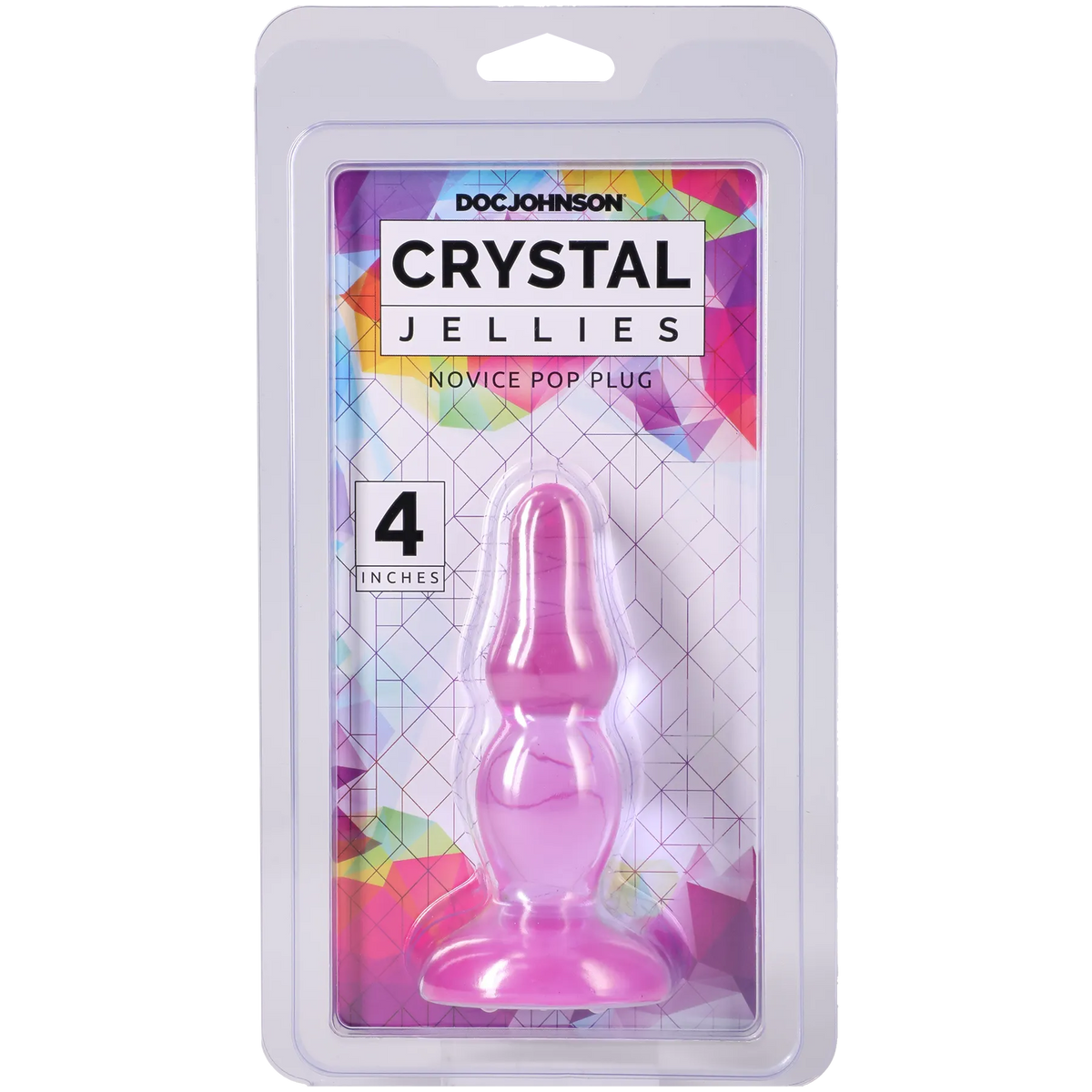 Crystal Jellies Novice Pop Plug 4 Inch Purple > Anal Range > Butt Plugs