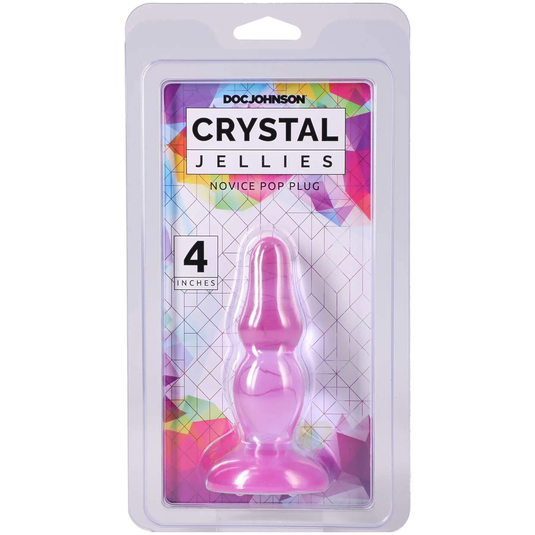 Crystal Jellies Novice Pop Plug 4 Inch Purple > Anal Range > Butt Plugs