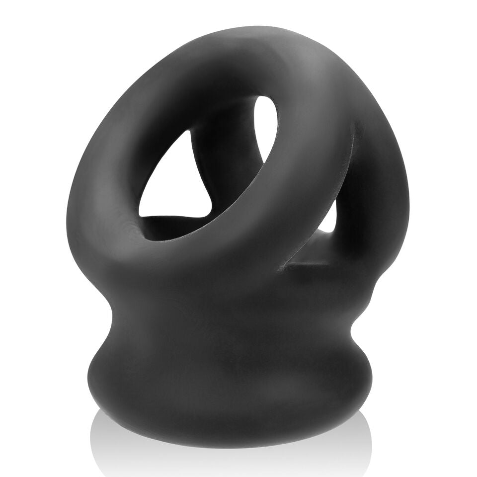 Tri-Squeeze Ball Stretch Cock Sling in Black Ice by Oxballs > Cock Ring > Sling